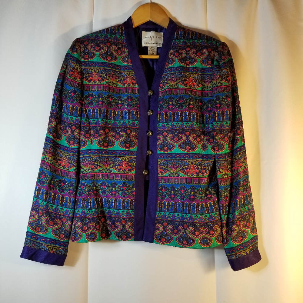 Vintage | Adrianna Papell | Safe Silk Blazer - 6
